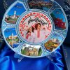 Тарелка из мрамора со вставками
