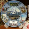 Тарелка из мрамора со вставками