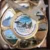 Тарелка из мрамора со вставками
